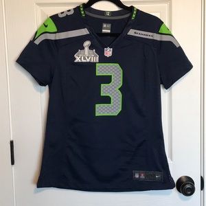Seattle Seahawks Super Bowl XLVIII Wilson 3 Jersey